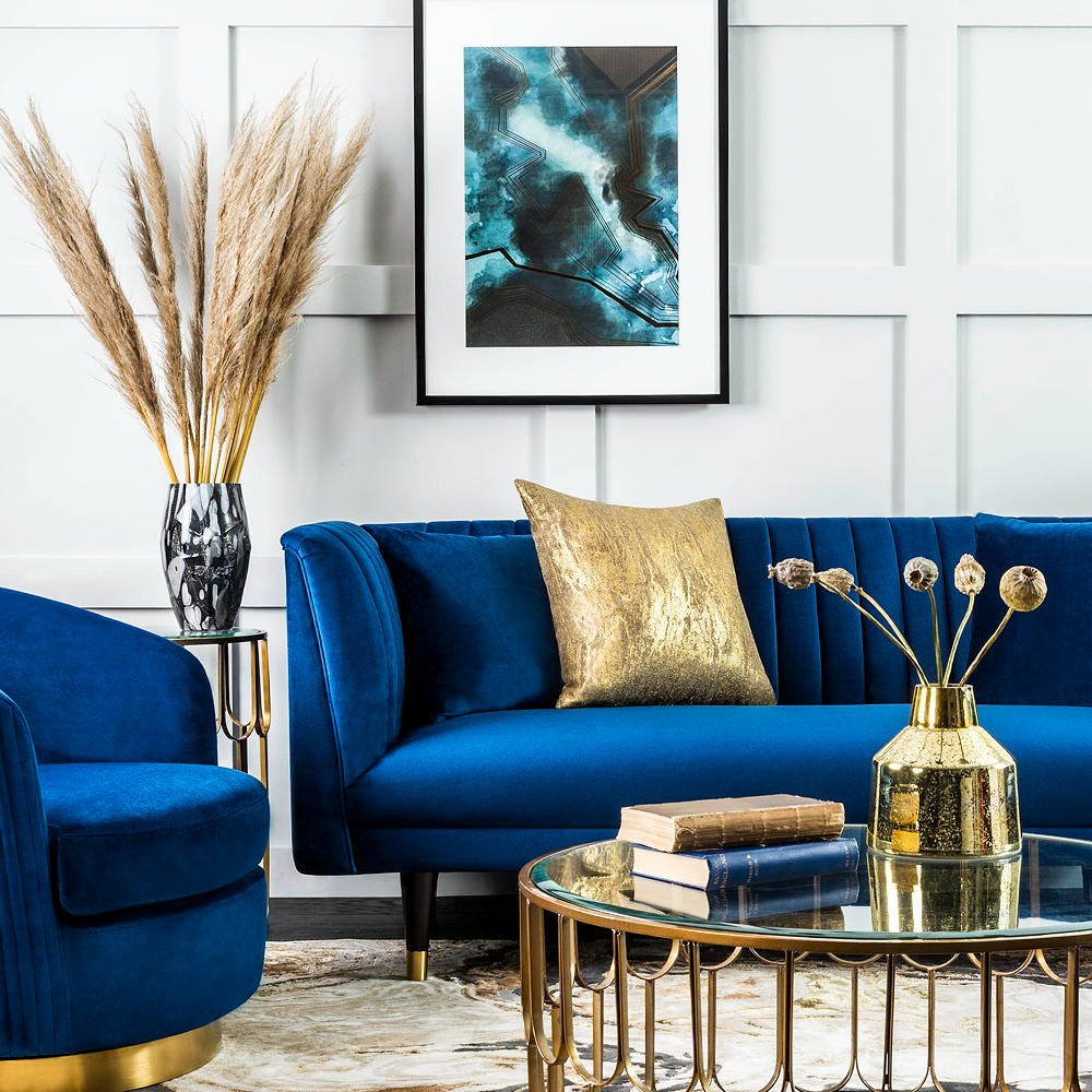 Living Room Ideas with a Blue Sofa to Brighten Your Space – COZY Living