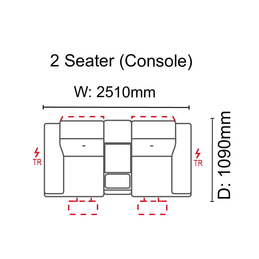 Theodora 2 Seater Sofa (Console)