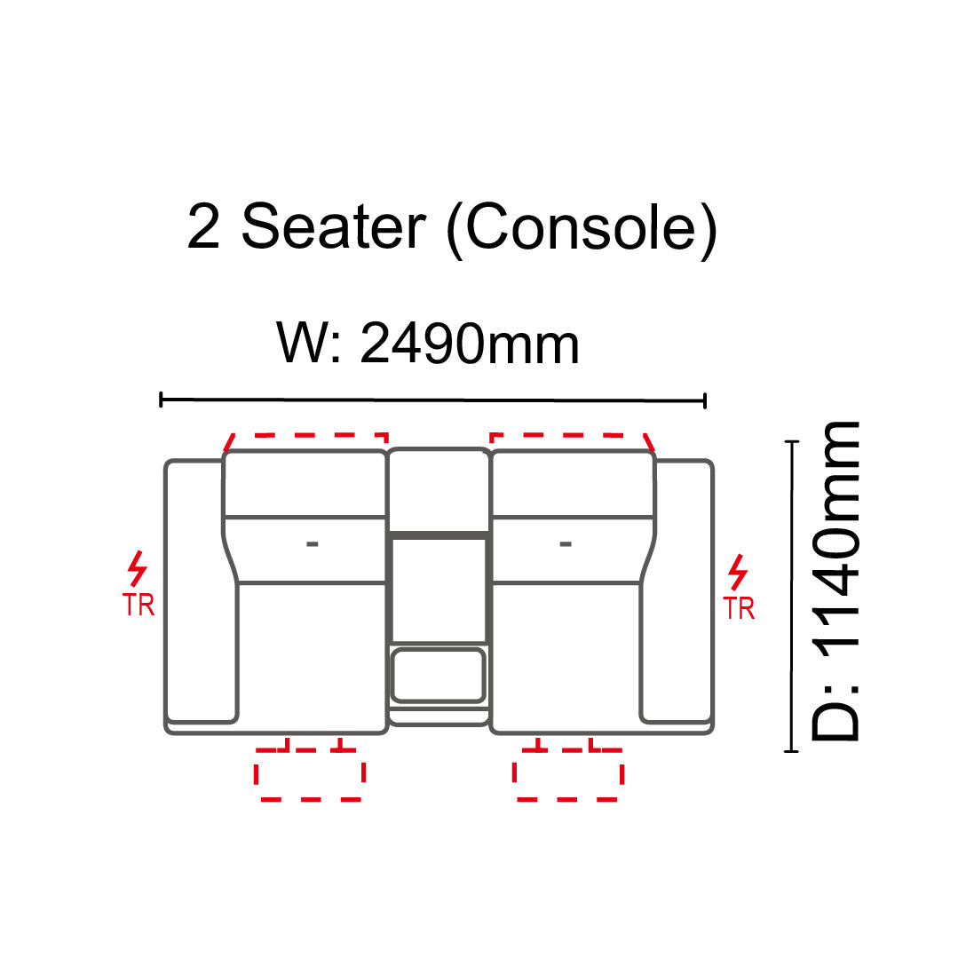 Carelle 2 Seater Sofa (Console)