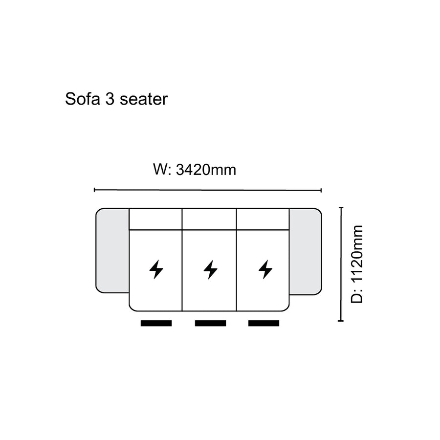 Carole 3 Seater Sofa
