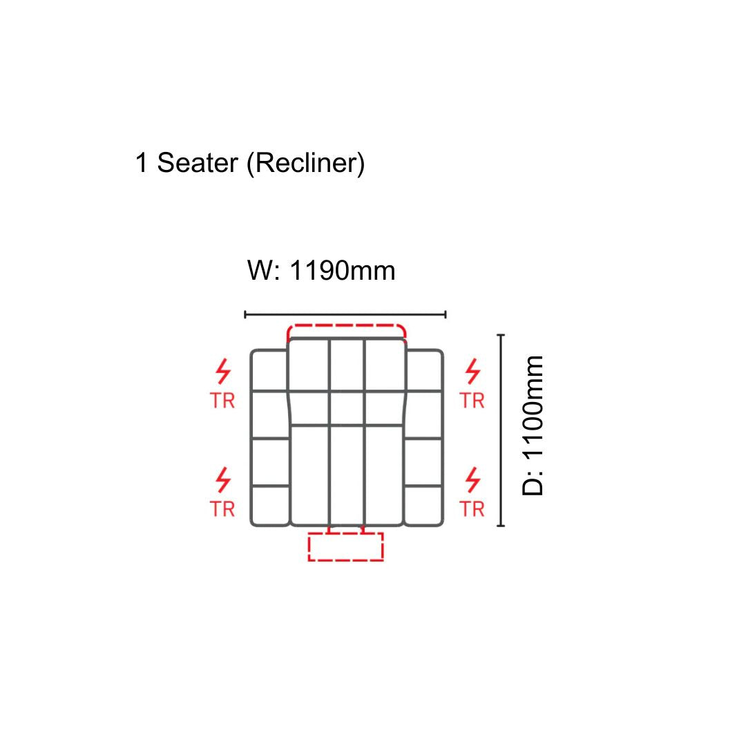 Jacqui 1 Seater Sofa