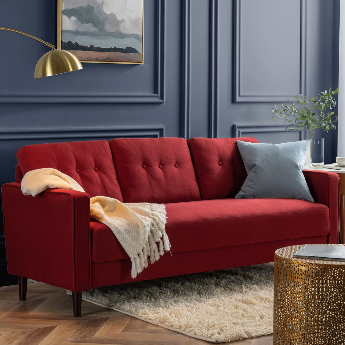 11 Red Leather Sofa Decorating Ideas