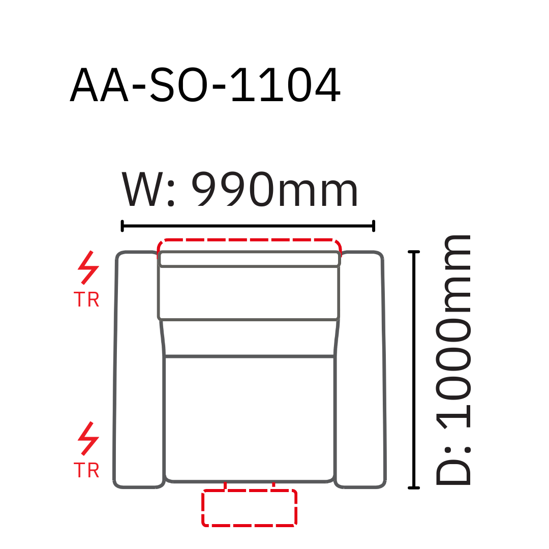 Adonis 1 Seater Sofa