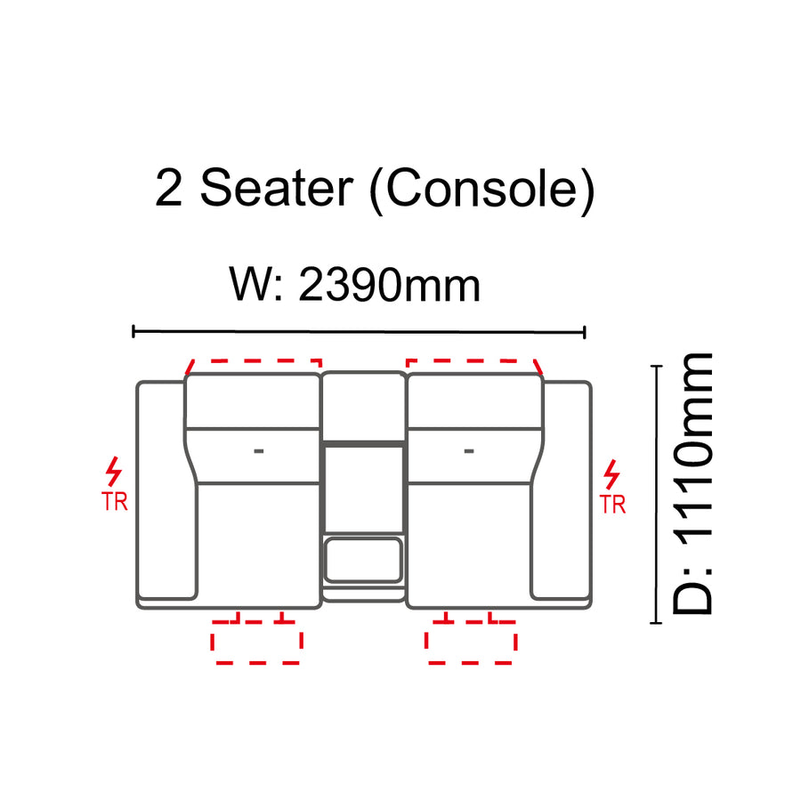 Avery 2 Seater Sofa (Console)