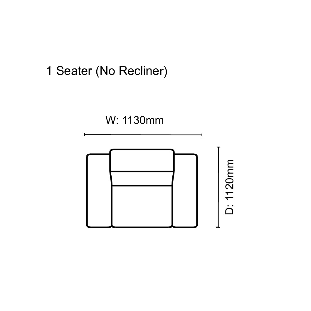 Ashton 1 Seater Non-Recliner Sofa