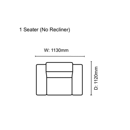 Ashton 1 Seater Non-Recliner Sofa