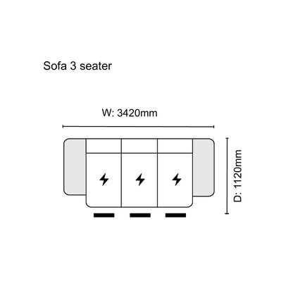 Carole 3 Seater Sofa