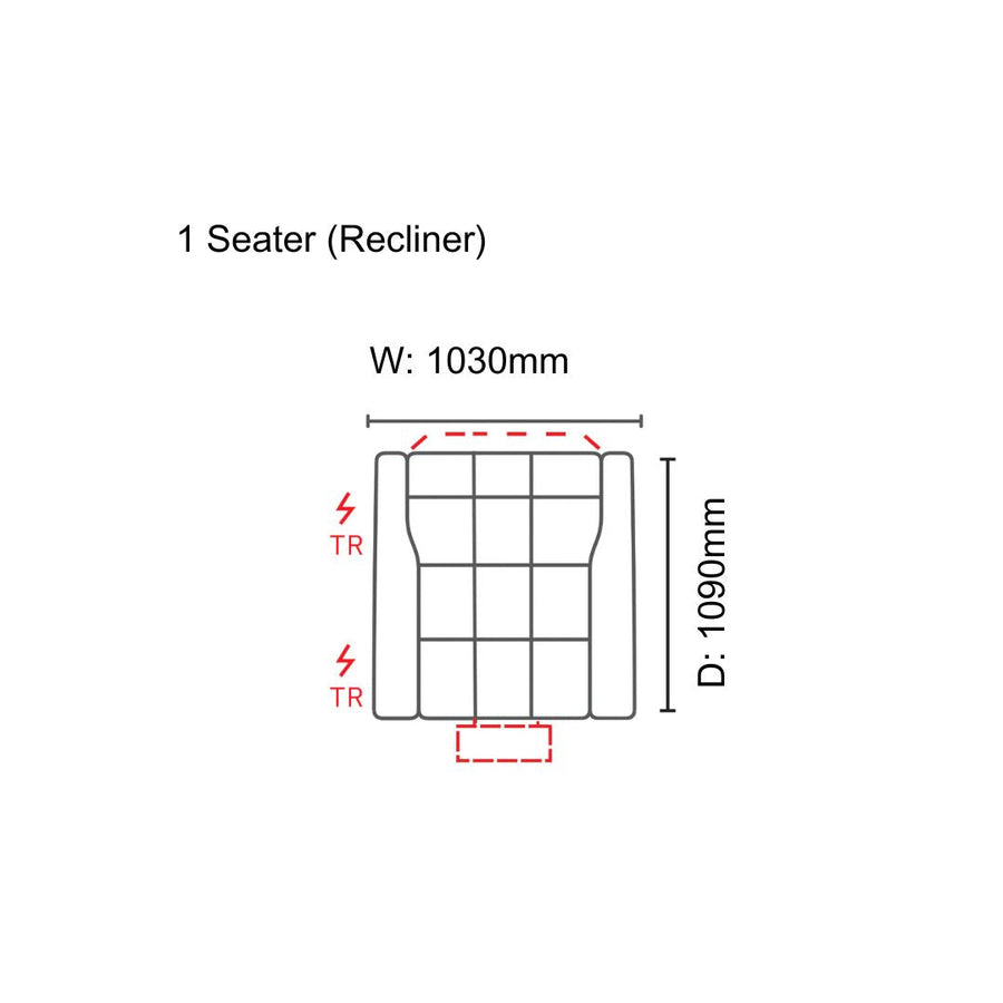 Christoph 1 Seater Recliner Sofa